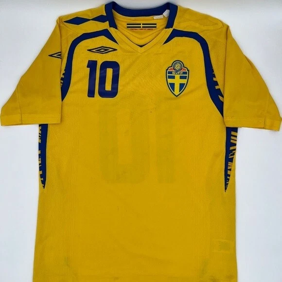 Camiseta de fútbol Umbro original local Zlatan Ibrahimovic #10 Suecia 2007/2008/2009 M Foto 3 de 4
