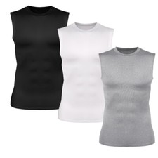 Mens Compression Sleeveless Tank Top Sport Running Basketball Workout Base Layer