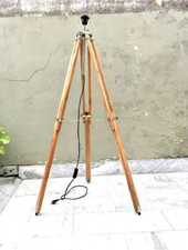 Nautical Teak Wood Adjustable Tripod Vintage Floor Stand Antique Style Tripod