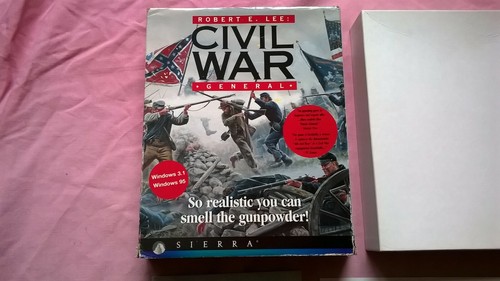 ROBERT E. LEE AMERICAN CIVIL WAR GENERAL -1996 PC GAME - ORIGINAL RARE BIG BOX - Picture 2 of 10