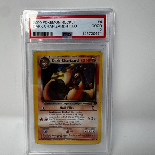 Dark Charizard Holo PSA 2: 2000 Pokemon Team Rocket #4/82: English: US