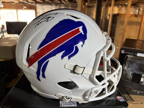 Terrell Bernard Signed Buffalo Bills Full Size Replica Speed Helmet TSE COA - Picture 1 of 6