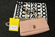 MARC JACOBS Schultertasche Leder Rosa mit gol...