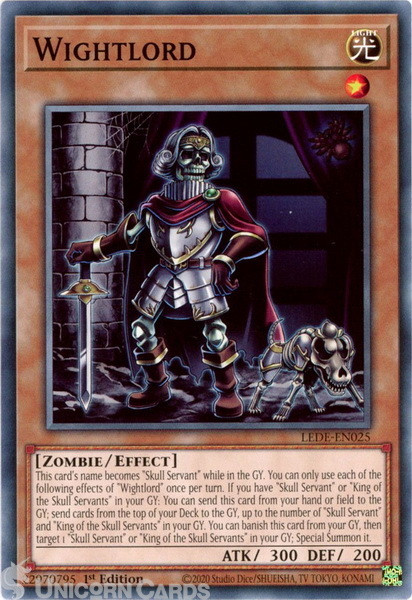 LEDE-EN025 Wightlord : Common 1st Edition YuGiOh Card
