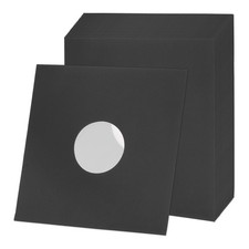12"x12" 20 Pcs 120GSM Vinyl Record Inner Paper Sleeves with Poly Lined Black 