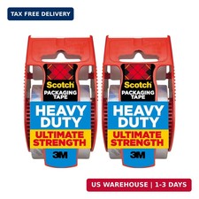 Scotch Heavy Duty Shipping Packing Tape, Clear, Packing Tape for Moving Boxes an