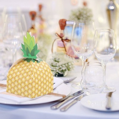  20 Stück Ananas-Partygeschenkboxen, Ananas-Geschenkboxen, Süßigkeitenboxen für