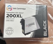 LD T200XL120 200XL Black Ink Cartridge for Epson XP-400 XP-200 WF-2520 WF-2530