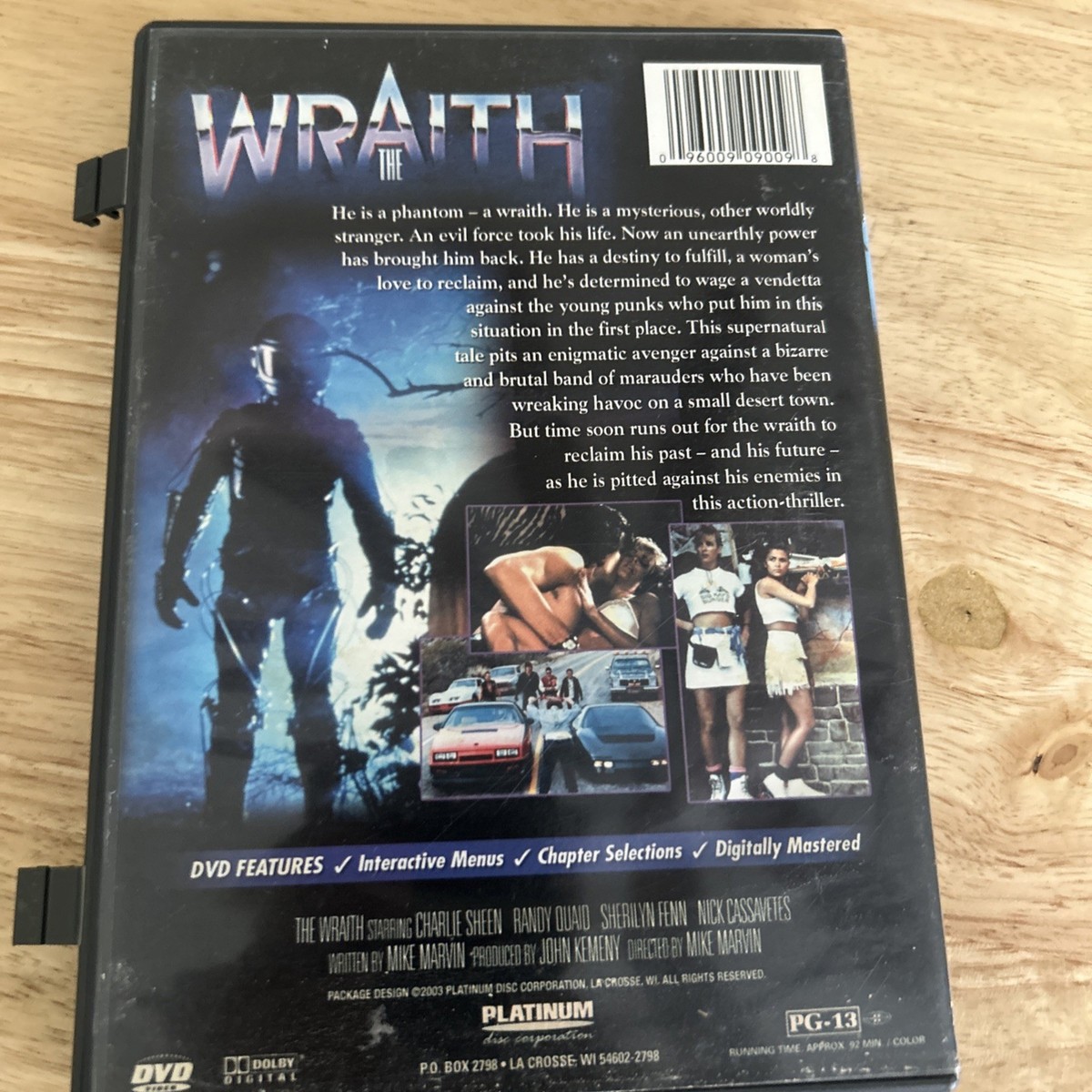 The Wraith (1986) DVD Cult Action Sci-fi Thriller Charlie Sheen