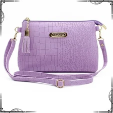 Womens Crossbody Luxury Bag Leather Tassel Shoulder  Travel Lightweight Handbag