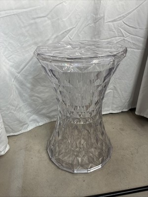 Kartell Stone Stool by Marcel Wanders in a transparent crystal finish