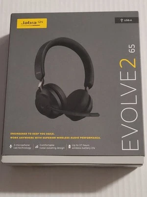 Jabra Evolve2 65 MS Stereo Wireless Headset Bluetooth USB-C - Schwarz - Bild 1 von 4