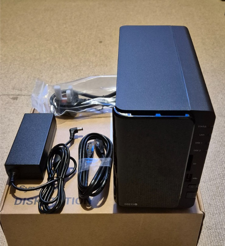Synology DiskStation DS213+ 2 bay NAS Dual Core 1.067 GHz CPU, 512 MB DDR3 RAM
