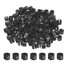 300-Pack Plastic Clothes Hanger Markers 4XL Size for 3mm Rod Black 