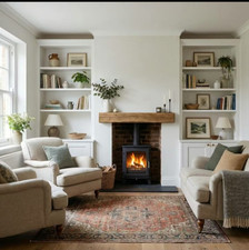 alcove units  media custom made cupboards shelving display shaker cabinet