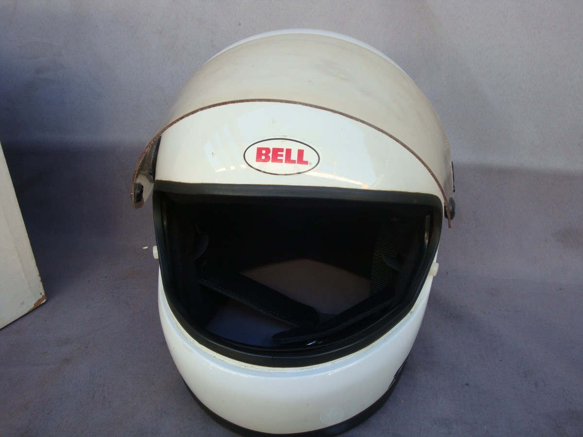 1980 BELL TOUR STAR Motorcycle Helmet Sz 7-1/4-58 White With Box