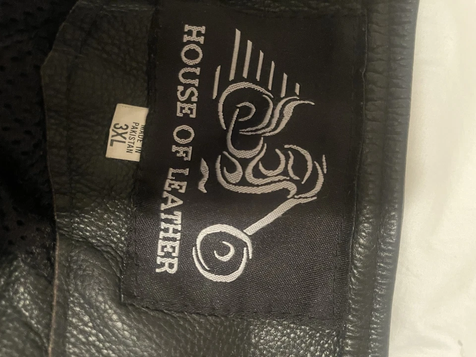 Pantalones de montar de cuero para hombre 3 XL pesados Foto 2 de 3