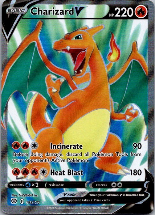 Charizard V ポケモンカード Charizard V (Full Art) Ultra Rare SWSH09: Brilliant Stars 153/172