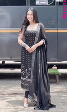 Party Wear Kameez Pant Dupatta Ethnic Set Fully Assembled Sequin Mirror India