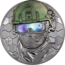 2022 Cook Islands $20 - REAL HEROES - SPECIAL FORCES - 3oz 999 SILVER Coin