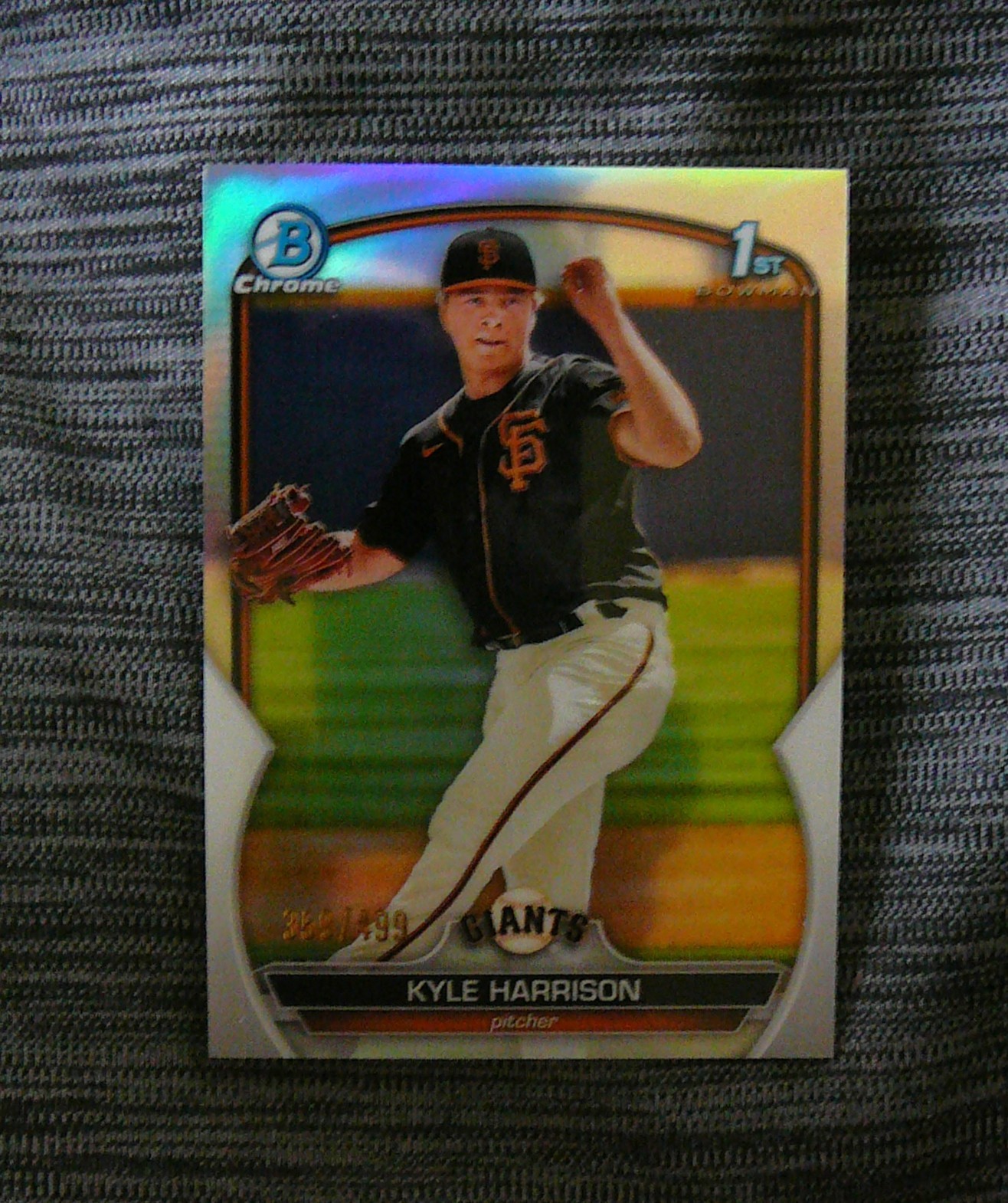 Kyle Harrison 2023 Bowman Chrome 1st REFRACTOR 359/499 Brewers #BCP-93