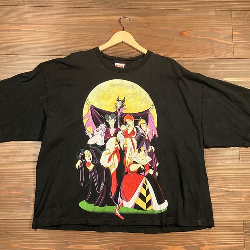 m1S Disney Vintage XL Czarna Bawełniana Złoczyńcy Koszulka Nightmare lata 90. Nightzone - Zdjęcie 4 z 12
