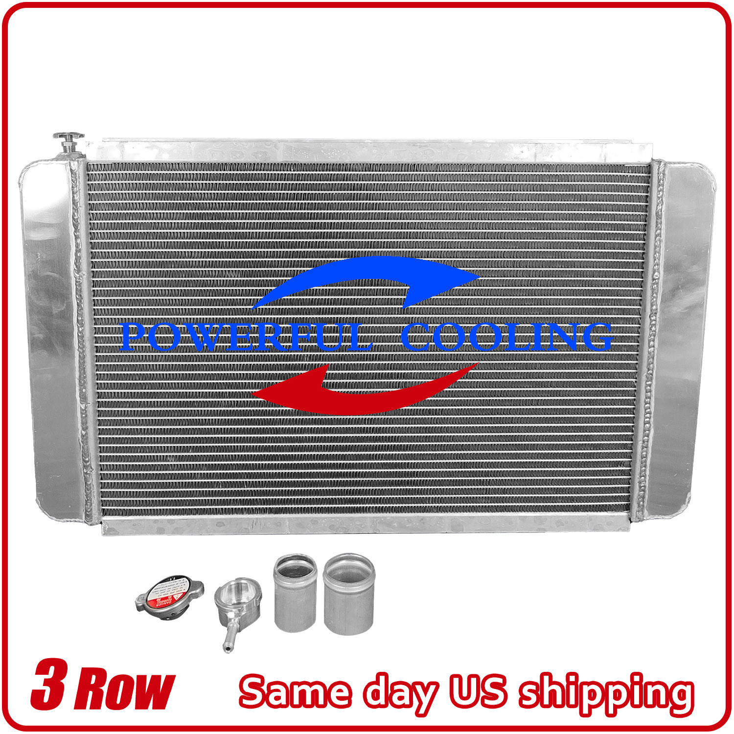28"x16" Overall Customizable Aluminum Cooling Radiator Kit Crossflow or Downflow