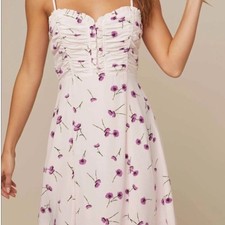 ASTR The Label Ryder Floral Minidress Pink A-Line Size Large Flowers Purple