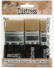 THoltz Distress Collage Brushes 3pc Tim Holtz Craft Gluing Paint Brushes