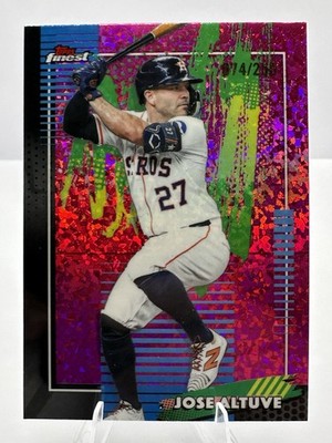 Jose Altuve 2026 Topps Finest Pink Mini-Diamond Refractor /250 #8 Astros