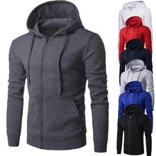 Autumn Men Sweatshirts Long Sleeve Jacket Hoodie Zipper Closure Jacket Male Hood