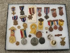 Huge lot G.A.R., SUVCW, WRC Medals, Buttons, Badges, Medals Ribbons DUV + others