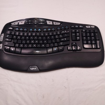 Logitech K350 Wireless Wave Keyboard Tested and Works No USB Dongle