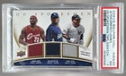 LeBron James Jeter Griffey Jr 2009 Upper Deck Ballpark Spokesmen Patch /15 PSA 7