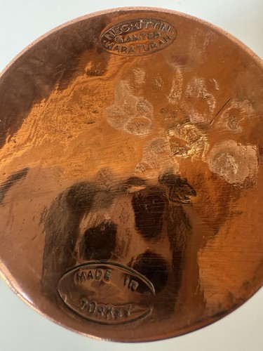 Vintage Turkish Necmittin G. Antep Karaturan Copper Vase 8" - Picture 6 of 9
