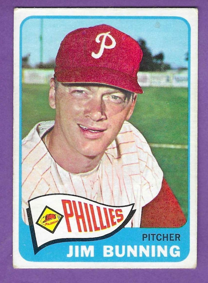 1965 Topps - #20  Jim Bunning - Philadelphia Phillies - VgEx