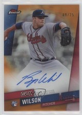 2019 Topps Finest Auto Orange Refractor 9/25 Bryse Wilson #FA-BW Auto sc2