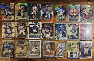 Lot Of 100 New York Giants Football Cards, Prizms, Parallels, Rookies, Inserts