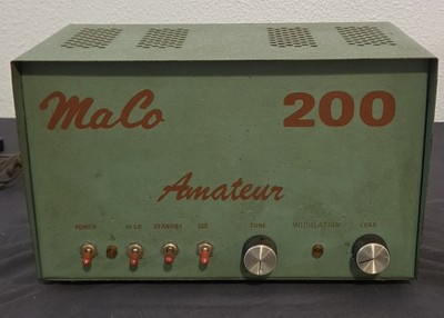 MaCo 200 Amateur Linear Tube Amplifier Vintage -UNTESTED- POWERS ON