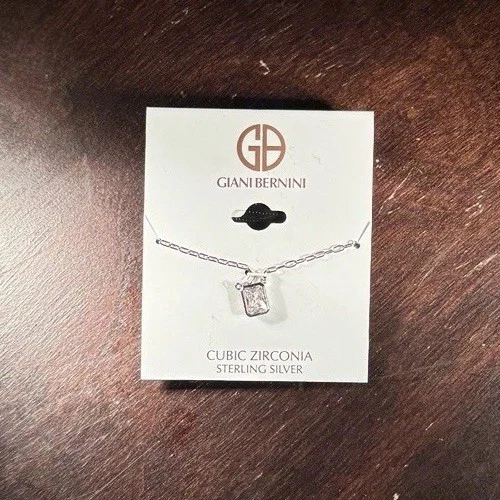Gianni Bernini 方形水晶吊坠项链(原件 70 美元) — 第 4/4 张图片