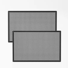 2-Pack Non-Slip Hexagonal Drainage Rubber Floor Mat 35x23" Kitchen Restaurant