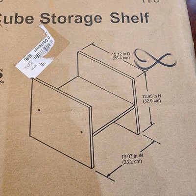 BHG Cube Storage H Shelf Better Homes & Gardens 12.95'' X 13.07'' X 15.12''