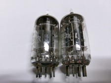 2 GE 12AX7 LONG PLATE VACUUM TUBES