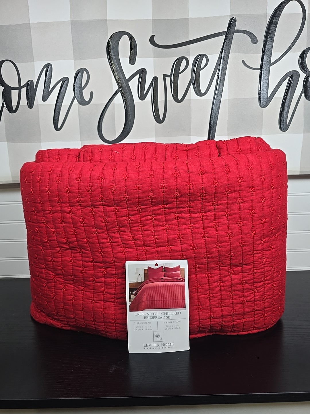 Levtex Cross Stitch Stitching 3-Pc. Bedspread Sets, King