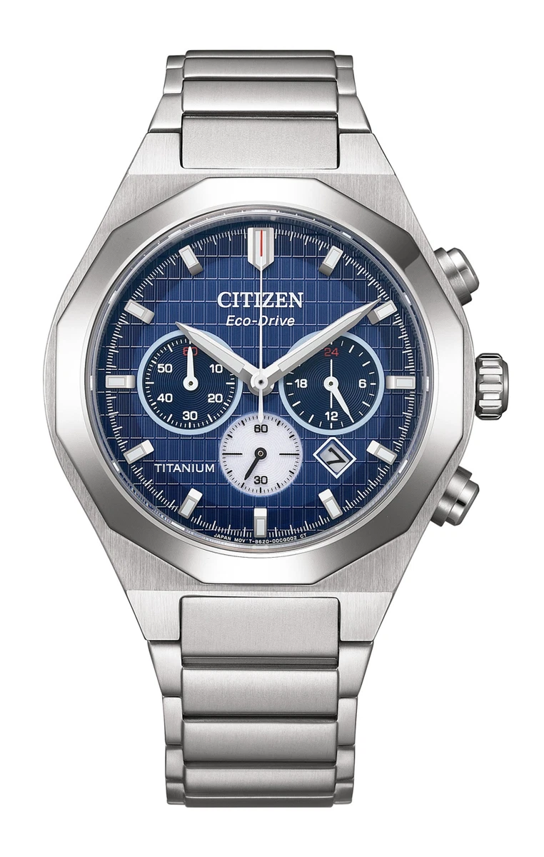 Citizen Zenshin "Senkei" Super Titanio Cronógrafo Esfera Azul - CA4691-59L