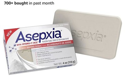 Asepxia Acne Treatment Bar Soap with Baking Soda | Face Wash, Deep Cleansing!