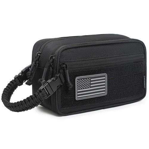 Tactical Toiletry Bag for Men Dry Wet Separate Dopp Kit Travel Hygiene Bag ED...