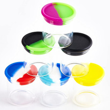 100 Pack 15ml Silicone Airtight Wax Containers with Lids - Multi-Use Jars
