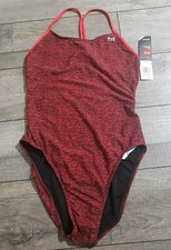 TYR Women's Durafast Elite Cutoutfit Swimsuit Sz 38