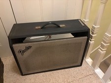 1976 Vintage Silverface Fender Deluxe Reverb : Cabinet and reverb tank Only